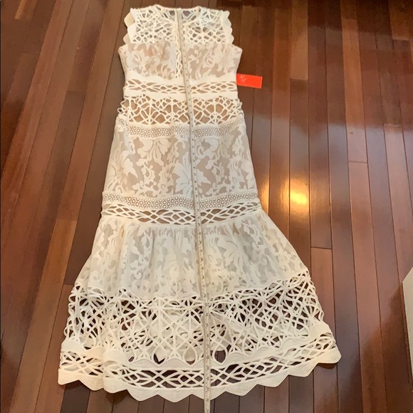 ML Monique Lhuillier Arabella Floral Lace Dress 4 - Picture 11 of 16